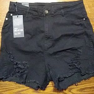 Black Jean shorts